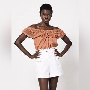 NWT Cleobella Paulina top in Apricot Brandy- Size Small